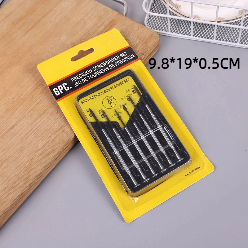 6PCS Eyeglass Repair Tool Mini Screwdriver Set Small Precision Screwdriver Kit For Watch Electronic Jewelry Tools Universal