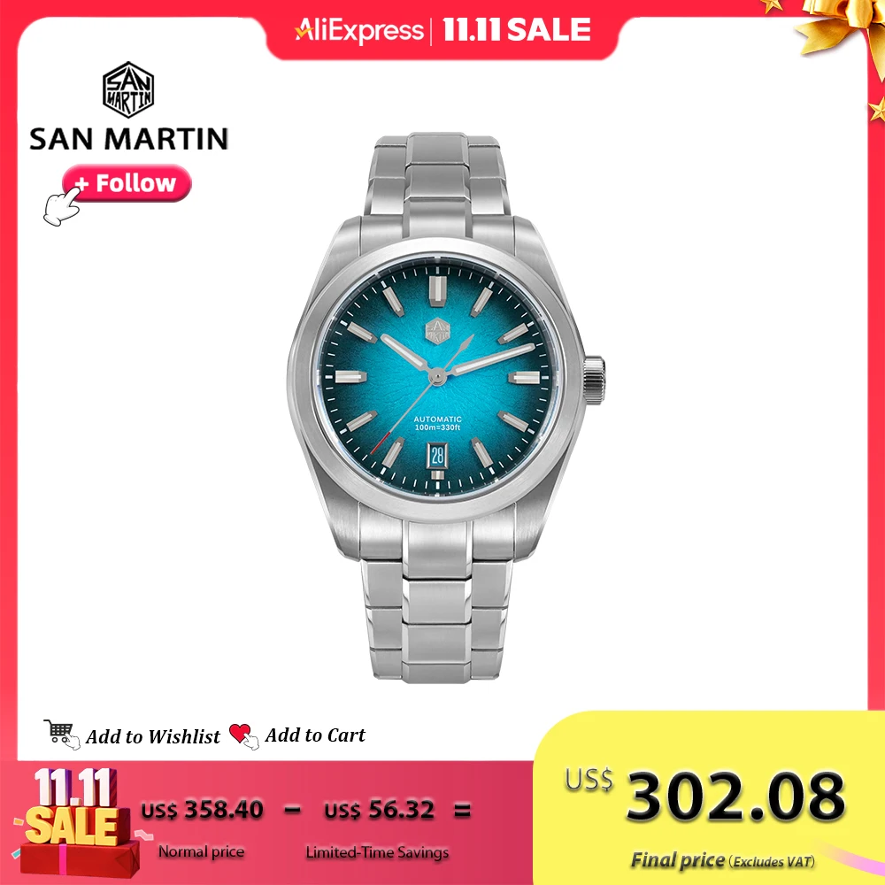 

San Martin New 36mm Men Watch Miyota 9015 Chinese Original Design JianZhan Gada Mechanical Watches Waterproof Luminous SN0144