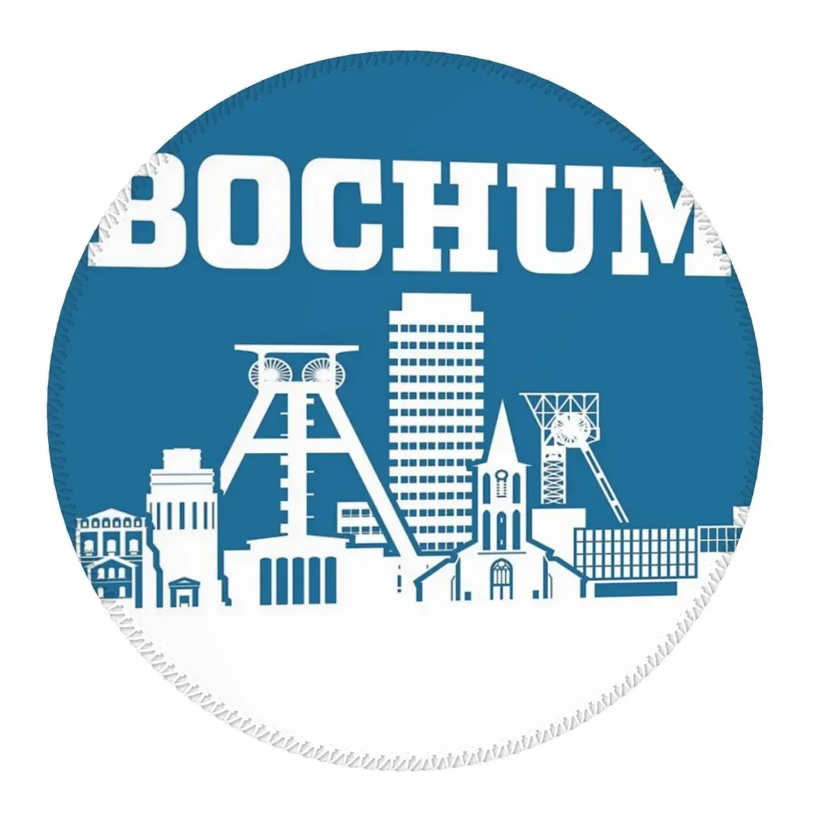 Bochum Round Mouse Pad Computer Keyboard Mouse Mat Gaming Laptop Desk Mat Office Accessories Table Mats