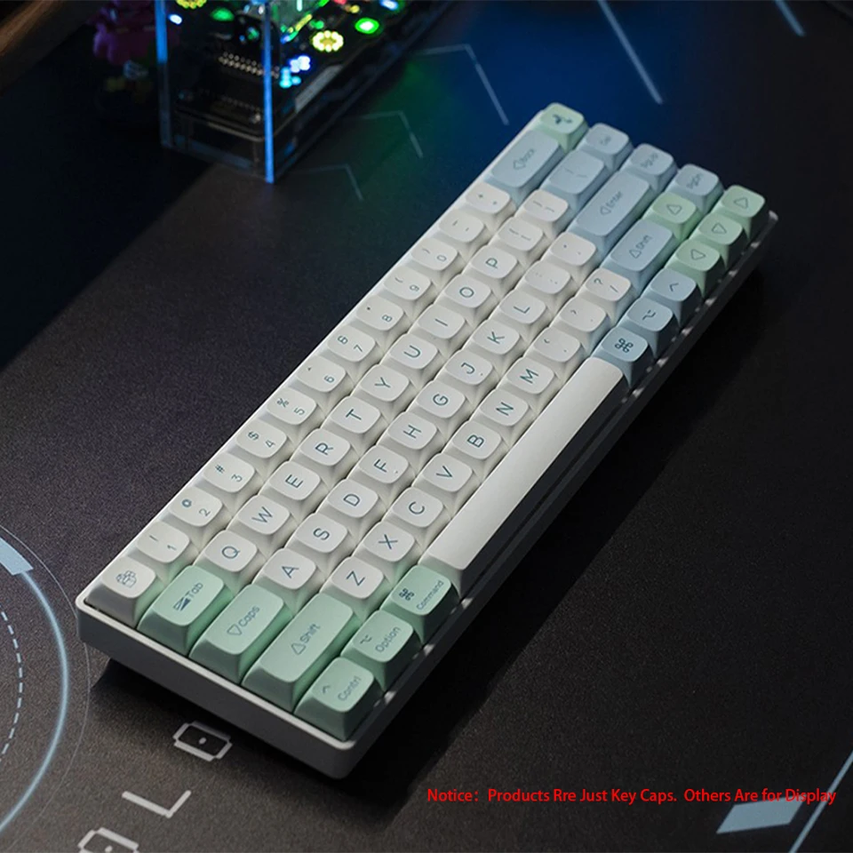 ダスキーメカニカルキーボード用アイスクリスタルミントキーキャップ