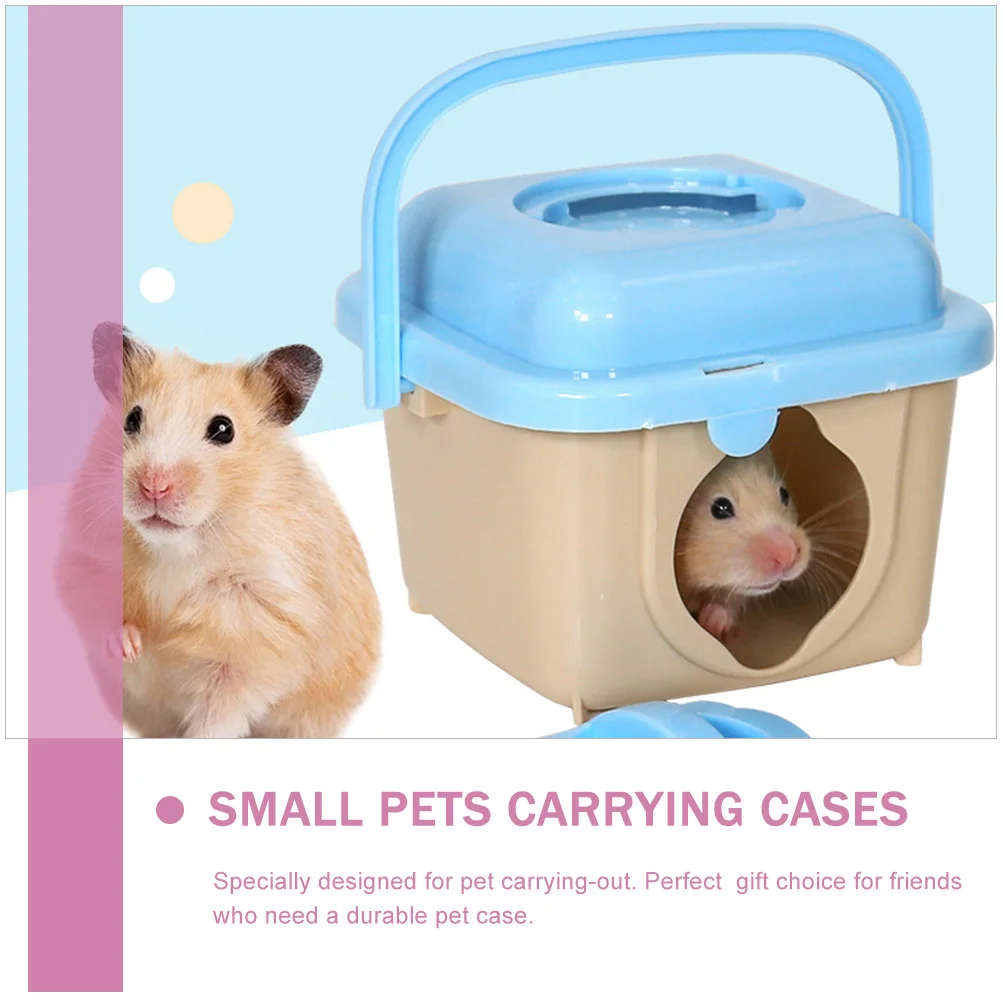 

Handheld Hamster Cage Portable Small Pet Carrier Breathable Travel Case For Hamster Guinea Pig Squirrel Hedgehog Plastic Pet