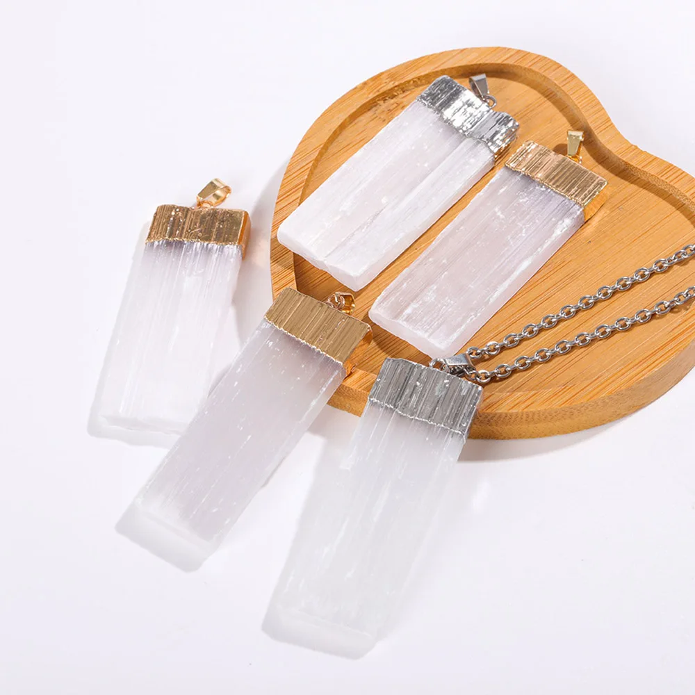 1 Stück natürlicher Selenit, weißer Gips, Kristallquarz, Rohstein, Reiki-Edelstein zum Reinigen von DIY-Geschenken – Detail 8