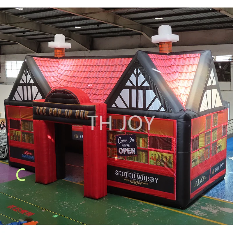 fast shipping,commercial portable Inflatable irish bar,red Inflatable Pub house For sale