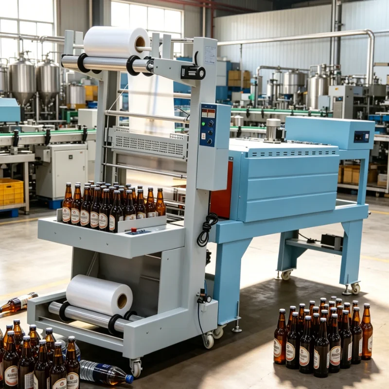 Customized Shrink Wrap Conveyor Machine Heat Tunnel Electric Sealer Adjustable Speed POF Film Heavy Duty Packaging Commercial