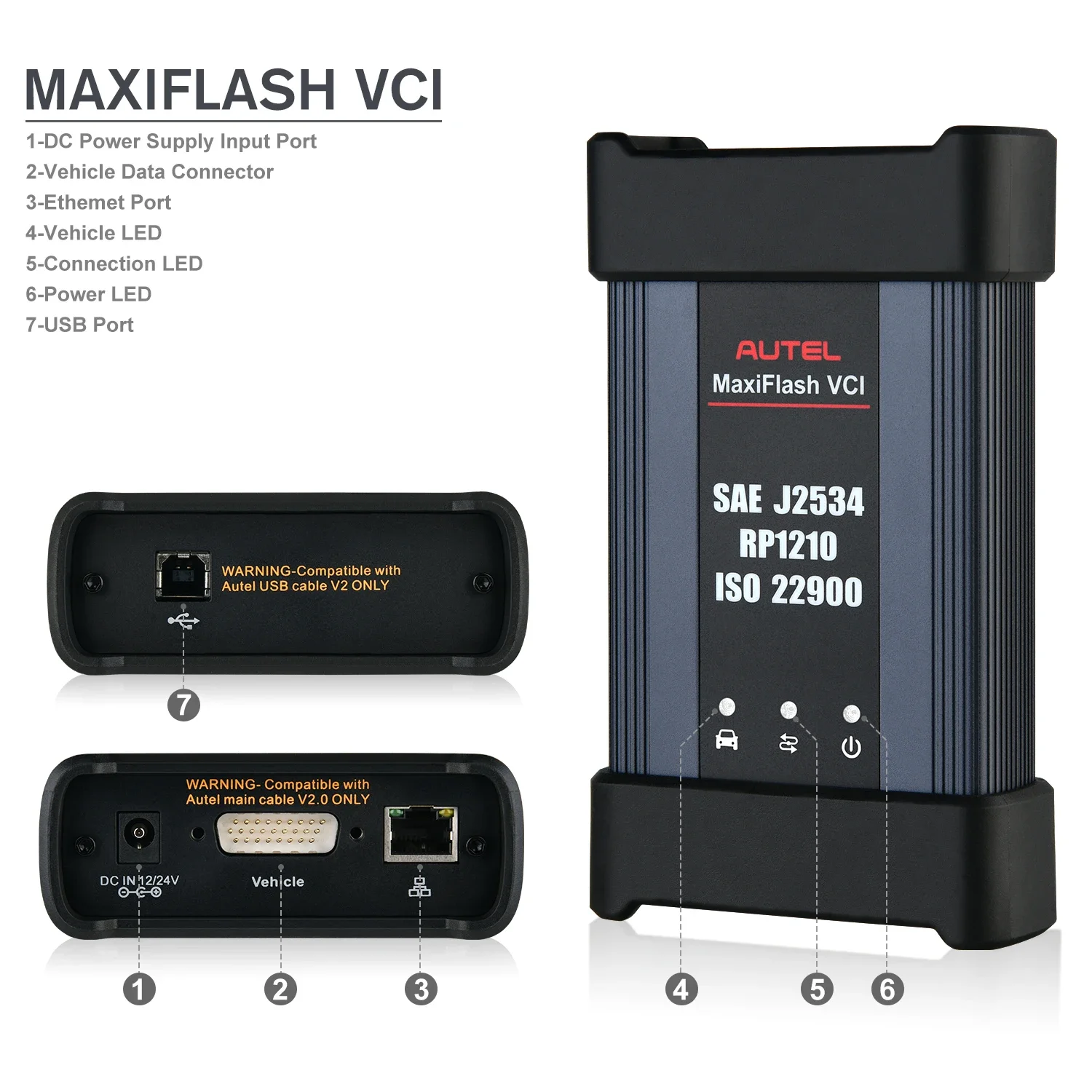 

Autel VCI MaxiFlash VCI Dongle J2534 ECU Программатор работает с OEM автомакером GM Techline программное перепрограммирование и Autel сканер