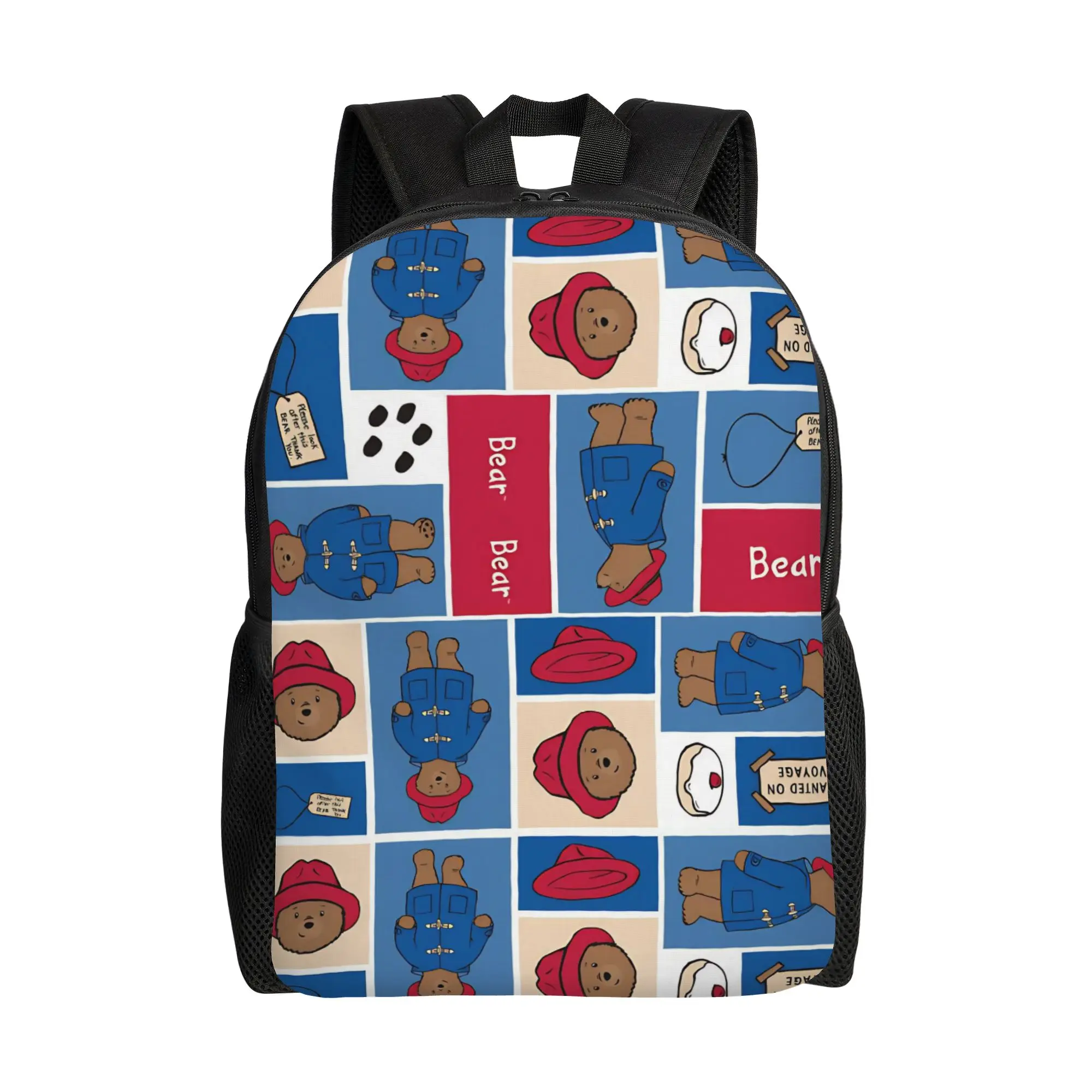 

London Bear Classical Backpack with Pocket High School Hiking Travel Paddingtons Daypack for Men Women Laptop Shoulder Bag