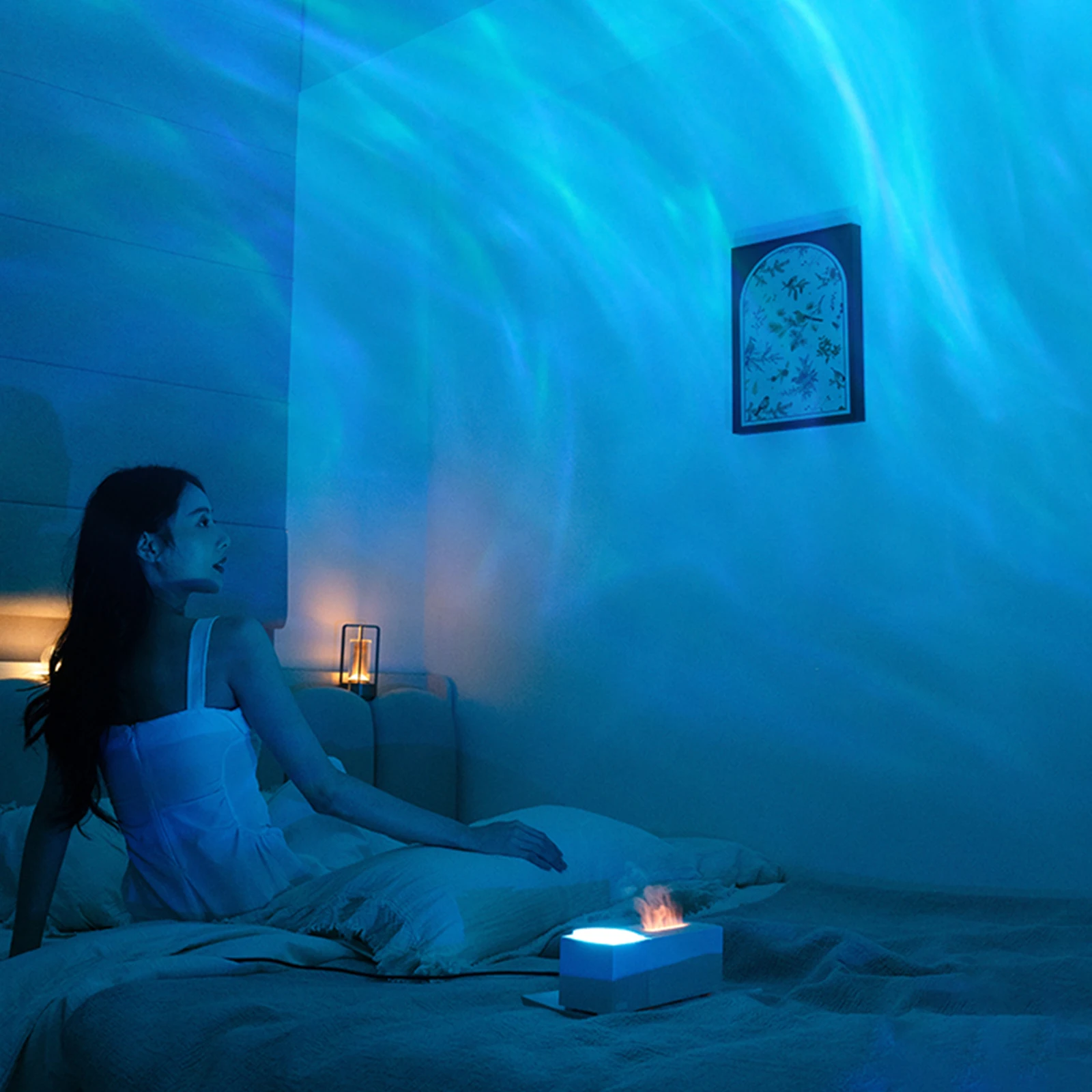 لهب موزع الهواء المرطب مع المحيط موجة العارض ضوء المنزل الاسترخاء رائحة المرطب لهب التلقائي العطر الناشر #4