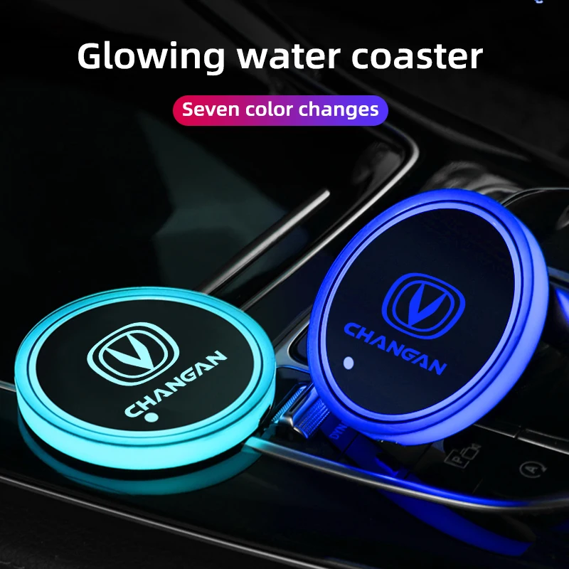 Car Coaster Coaster Bracket Color Ambient Light for Changan CS35 55 CS75 Plus CS95 EADO CX20 Alsvin