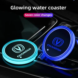 Support de dessous de verre pour voiture, lumière d'ambiance, couleur, pour Changan CS35 55 CS75 Plus CS95 EADO CX20 Alsvin