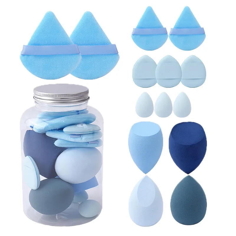 

14Pcs Makeup Sponge Blender Beauty Egg with Storage Bottle Cosmetic Puff Foundation Sponges Powder Puffs Make Up Accessories