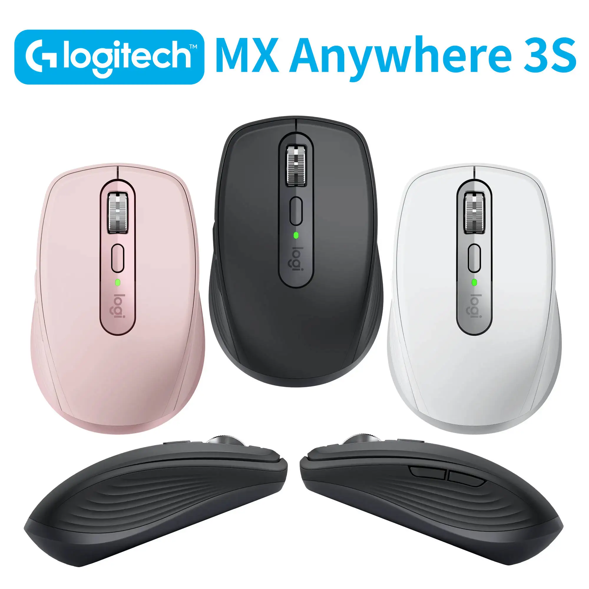 

Logitech MX Anywhere 3S Mouse – Bluetooth/Wireless, Custom Buttons,Sweat resistant,Track Any Surface, Ergonomic Grip for Home