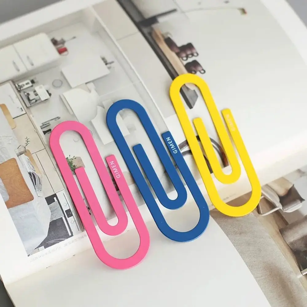 2pcs Giant Gate Iron Paper Clip Bookmark Creative Metal Large Bookmark School Supplies Korean Version Cute Paper Clip