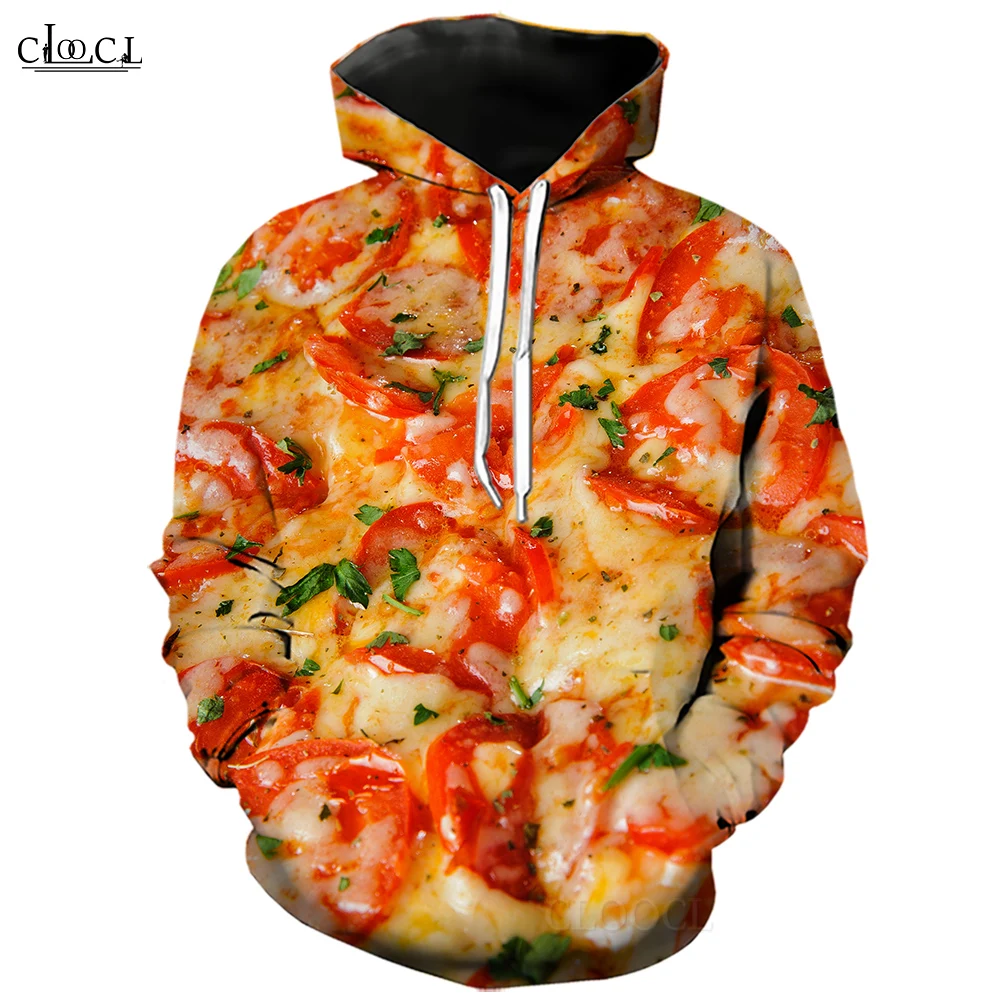 

CLOOCL Men 3D Hoodies Harajuku Casual Streetwear Loose Hoodie Pullover Tops Sausage Pizza Printing Sweatshirts Drop Shipping