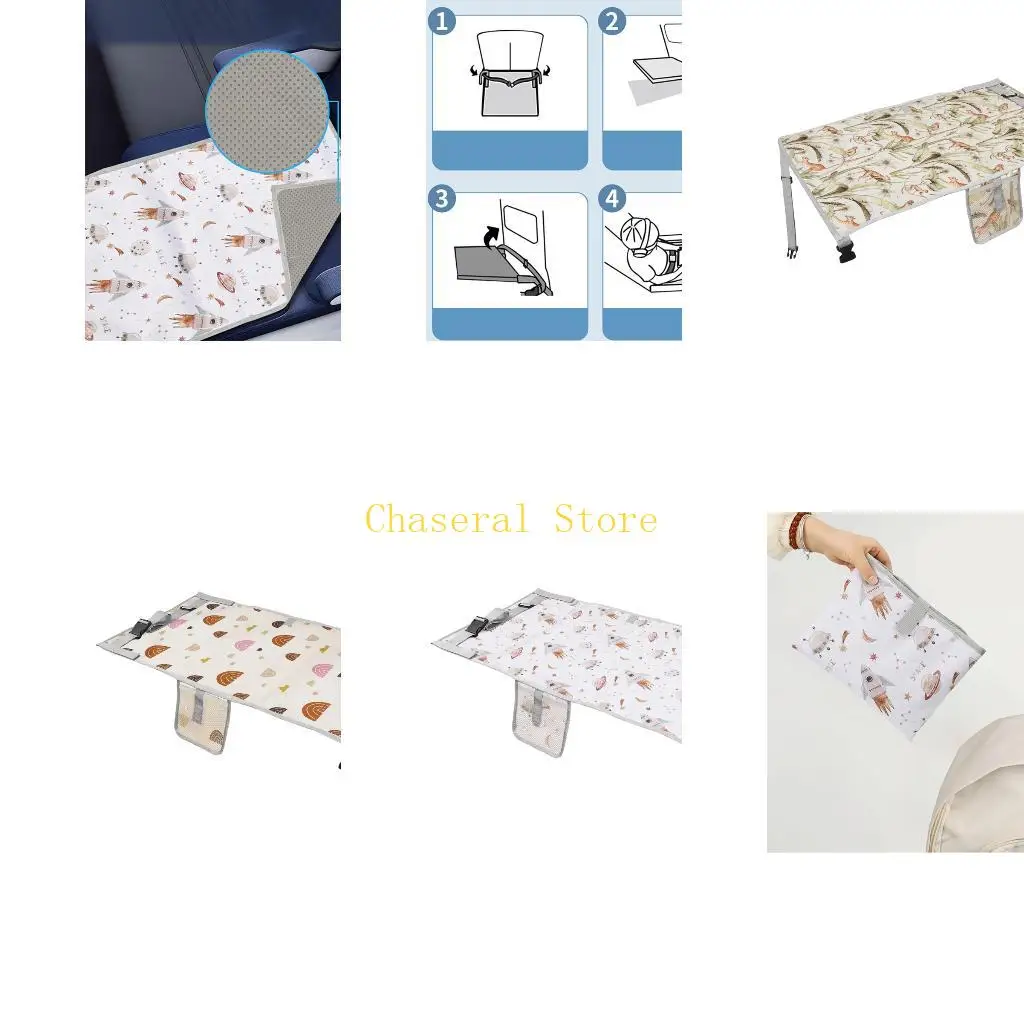 

E7CE Toddler Aircraft Bed Comfortable Extender for Kids Portable Foot Hammock for Plane Travel Relax Rest