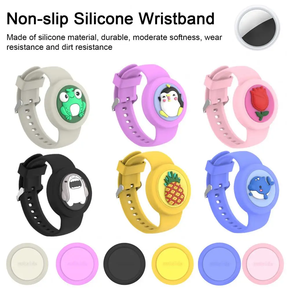 CoverJoy untuk Tali AirTag Gelang Silikon Tahan Lama Model Jam Tangan yang Dapat Disesuaikan Anti Hilang Pelindung Keselamatan Tempat Penyimpanan