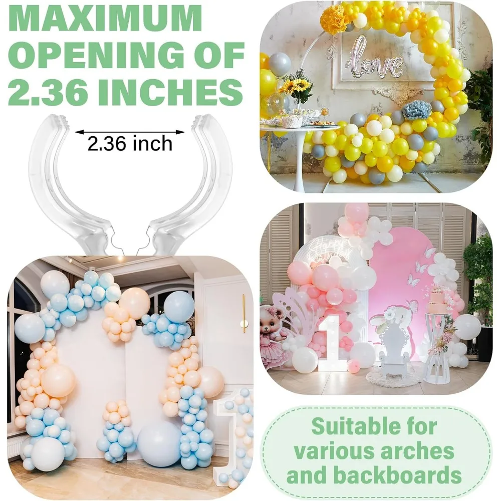 10 pacotes de clipes grandes transparentes para arco de balão, braçadeiras de mola resistentes de 3,5 polegadas para decorações e artesanato de aniversário