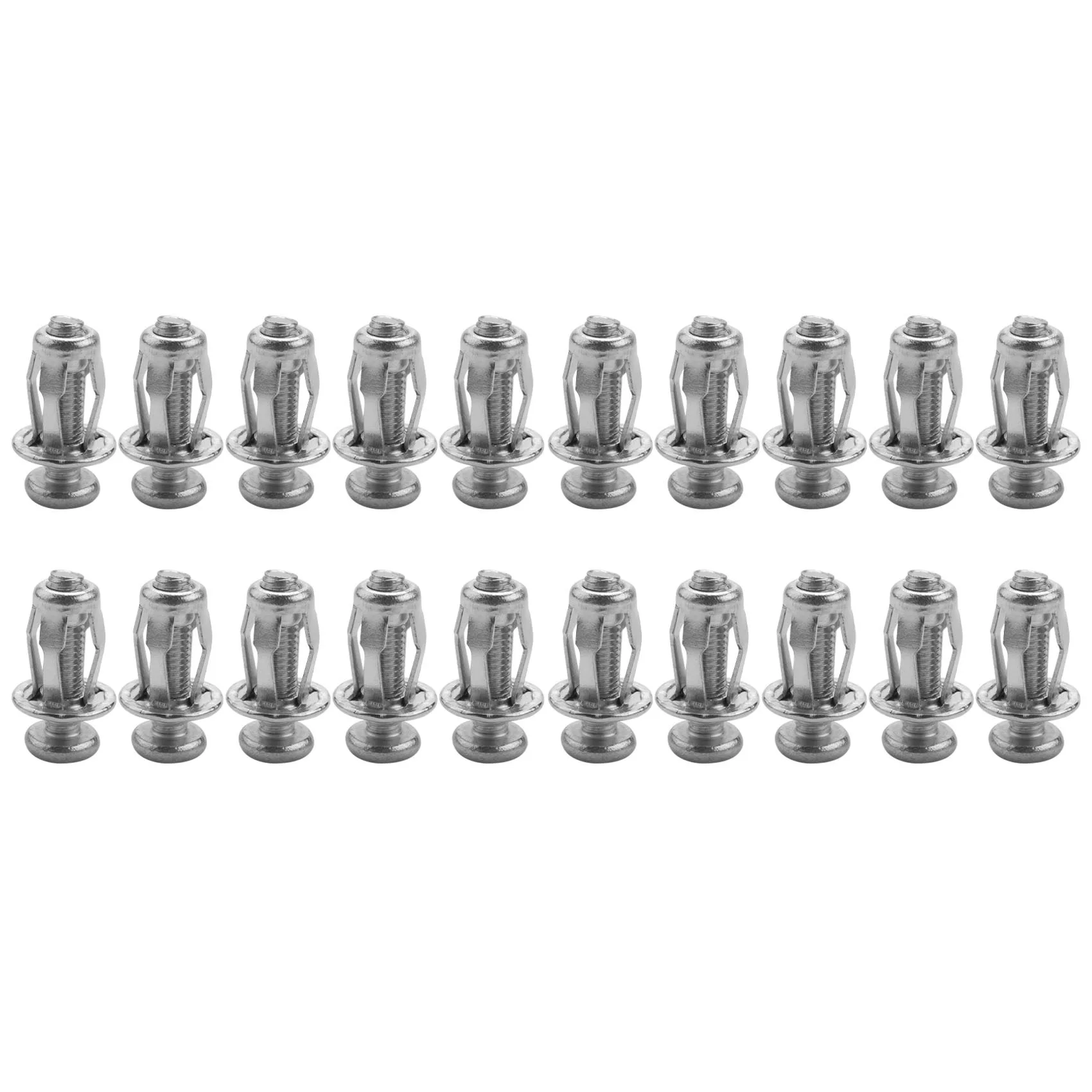 AA81-20 Pcs Jack Nuts Car Metal Screw Petal Nuts With Screw For Hollow Wall Iron Skin