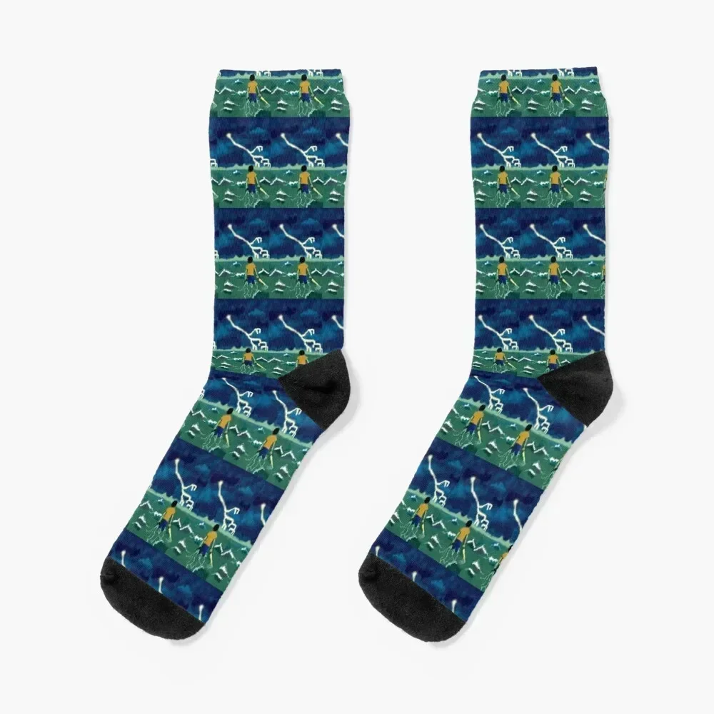 Percy Jackson & The Lightning Thief doodle Socks Rugby football Men Socks Women's