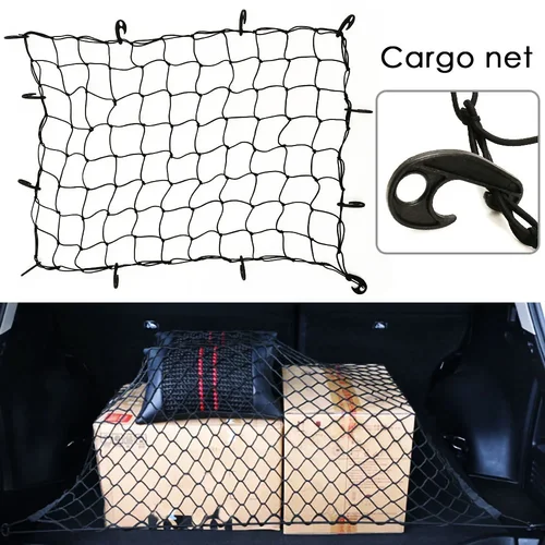 Imagen 2 del producto Red de carga de goma de alta resistencia para coche, ajuste Universal para cama de camión, SUV, remolque, barco, RV, cuerda elástica con durabilidad Superior, amagi