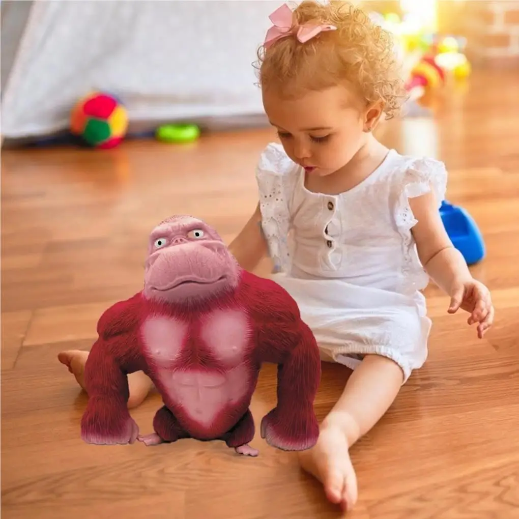 Monkey Doll Craftsmanship Kids  Accompany Latex Toys Jungle Style Multicolored Gorilla Toy Animal Figurines Anime Figure