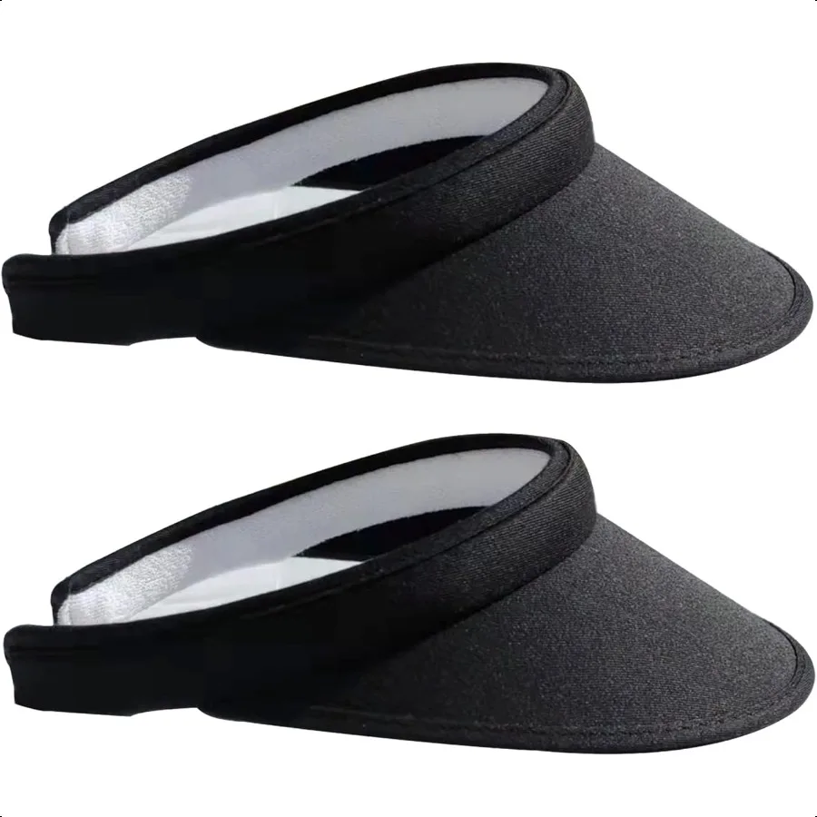 

2 Pack Sun Visor Hats Women Men Clip On Wide Brim Visors Hat Outdoor Sports Golf Beach Travel Tennis Caps
