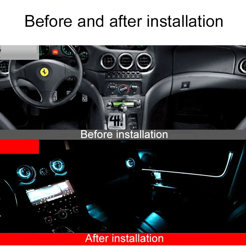 64-color LED ambient light Lamp For Jaguar XE XEL XFL F-PACE 2019-2021  lighting Ambient Light car styling