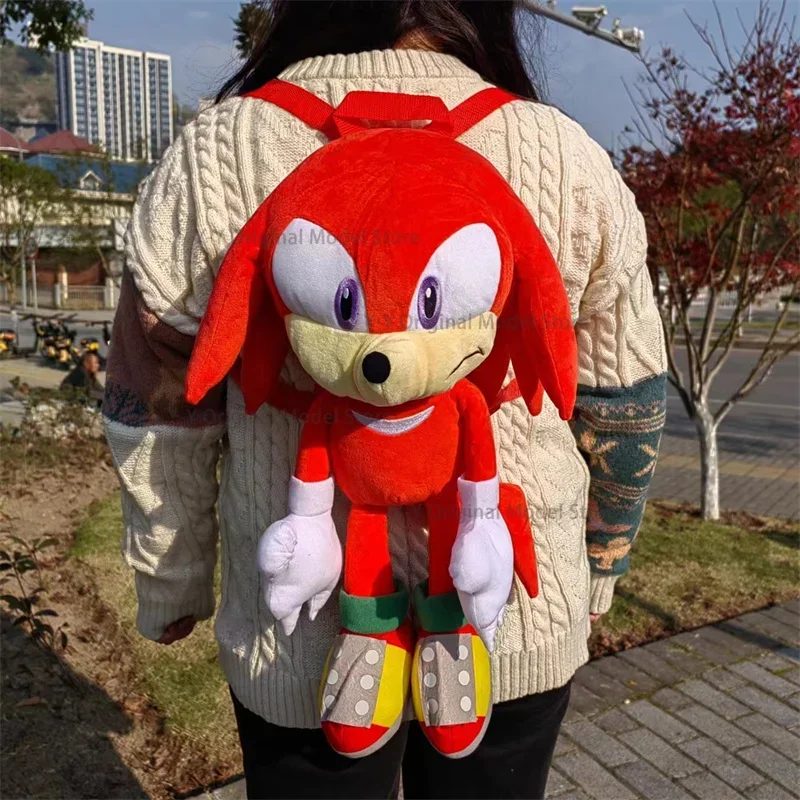 55CM Black Hedg ehog Sha dow Knuckles Echidna 20cm Pink Amy Plush Doll Kids Padded Backpack Kids Gift