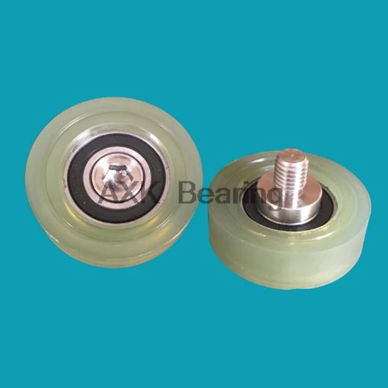 The factory sells 6002 high quality pulley bearing roller outer diameter 50 package rubber bearing pulley guide wheel screw M10