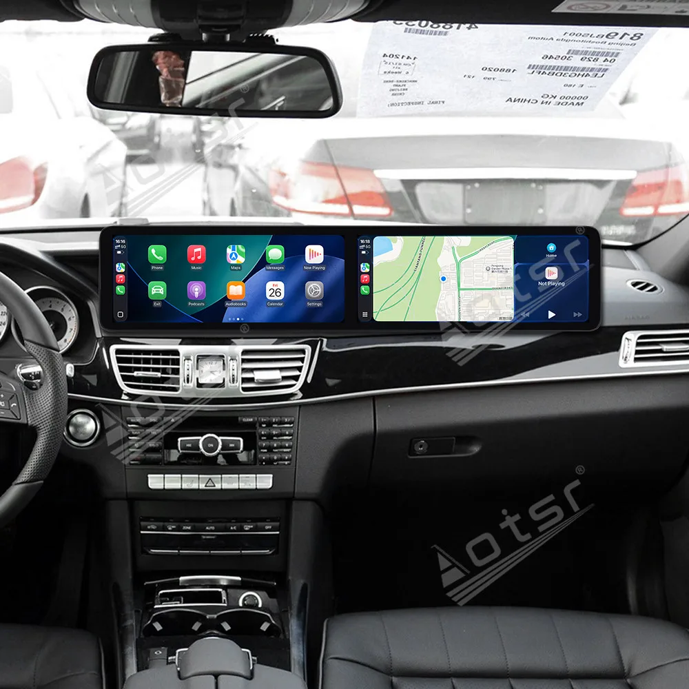 

Dual 12.3 inch auto carplay Android 13 For Mercedes-Benz E 2013 to 2015 Car Radio Multimedia Player GPS Stereo touch Head Unit