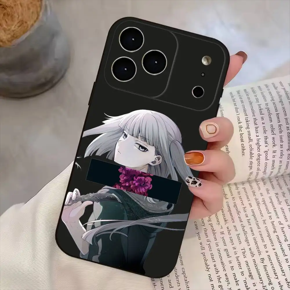 

Petals of Reincarnation Phone Case For iPhone 17,16,15,14,13,12,11 Plus,Pro Max, Black Silicone Cover