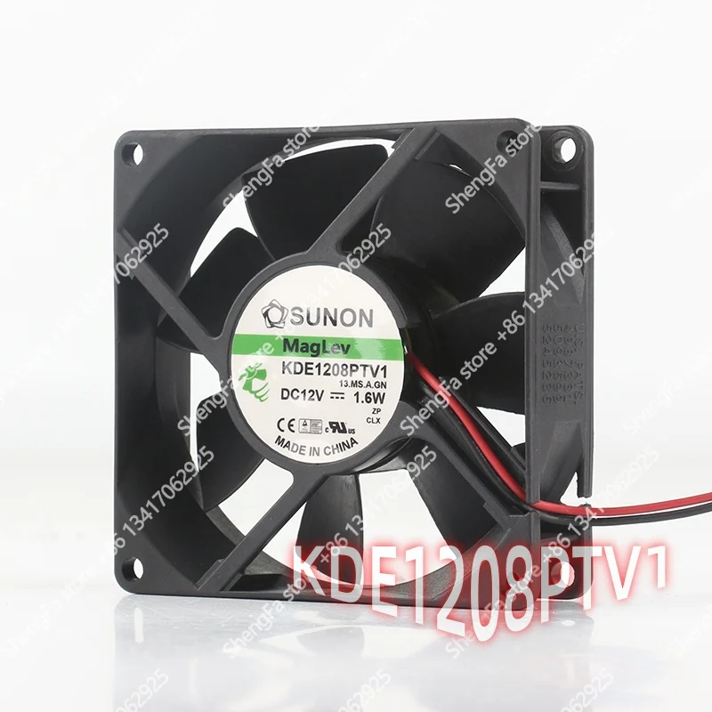 New KDE1208PTV1 5V 24V 48V DC12V 1.6W 8025 80X80X25MM 8CM Silent Computer Case Power Supply Fan