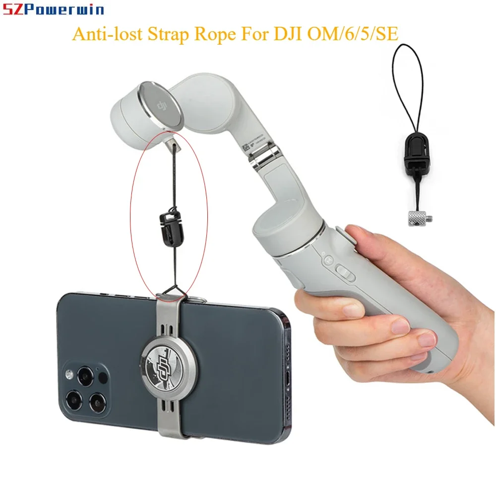 Für DJI OM 6 5, magnetischer Telefonhalter, Anti-Verlust-Gurtseil, Osmo Mobile 4 SE Gimbal, Anti-Drop-Lanyard, verhindert das Herunterfallen des Telefons
