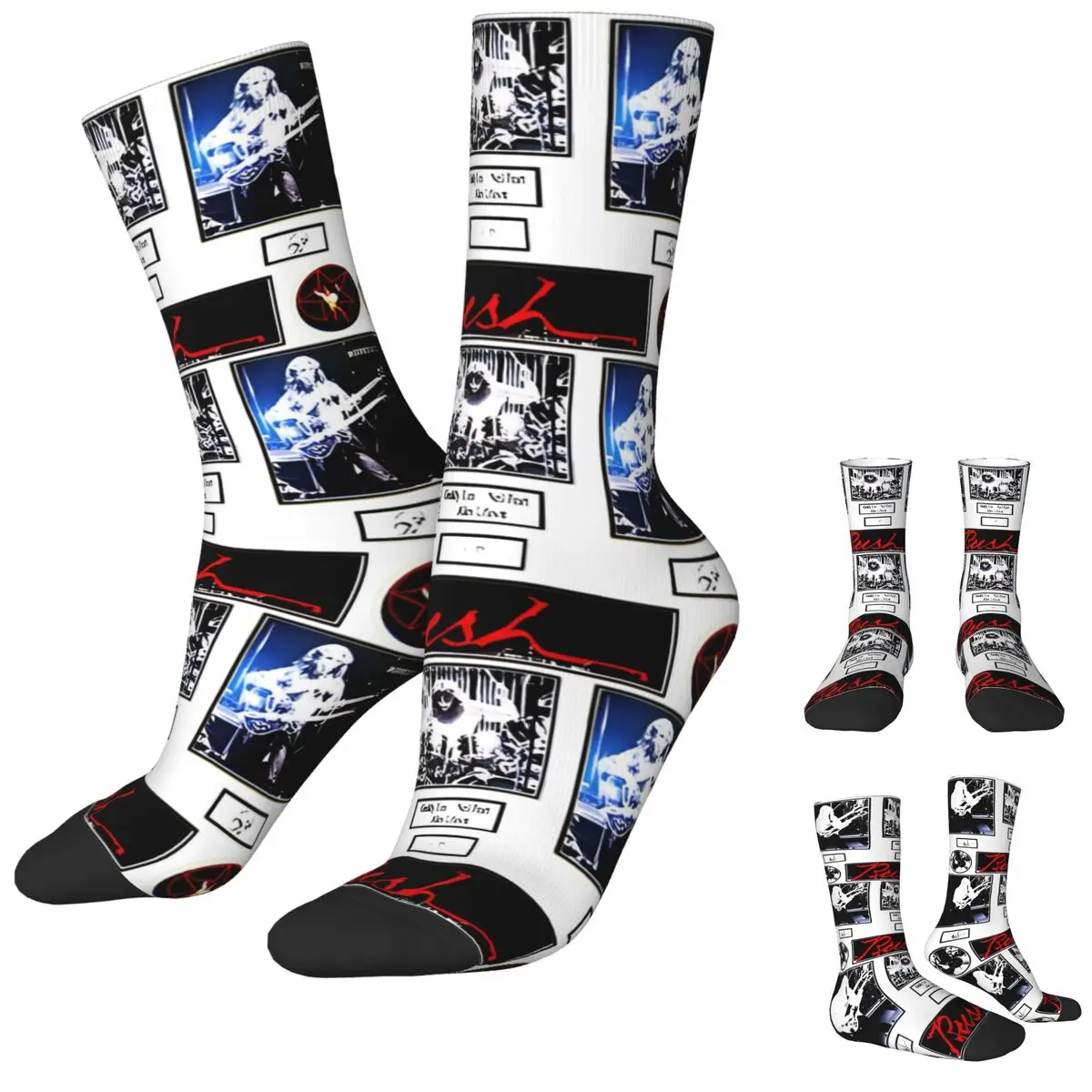 Best Cover Rush Band Socks Casual Stockings Winter Non Slip Men Socks Soft Breathable Graphic Climbing Socks