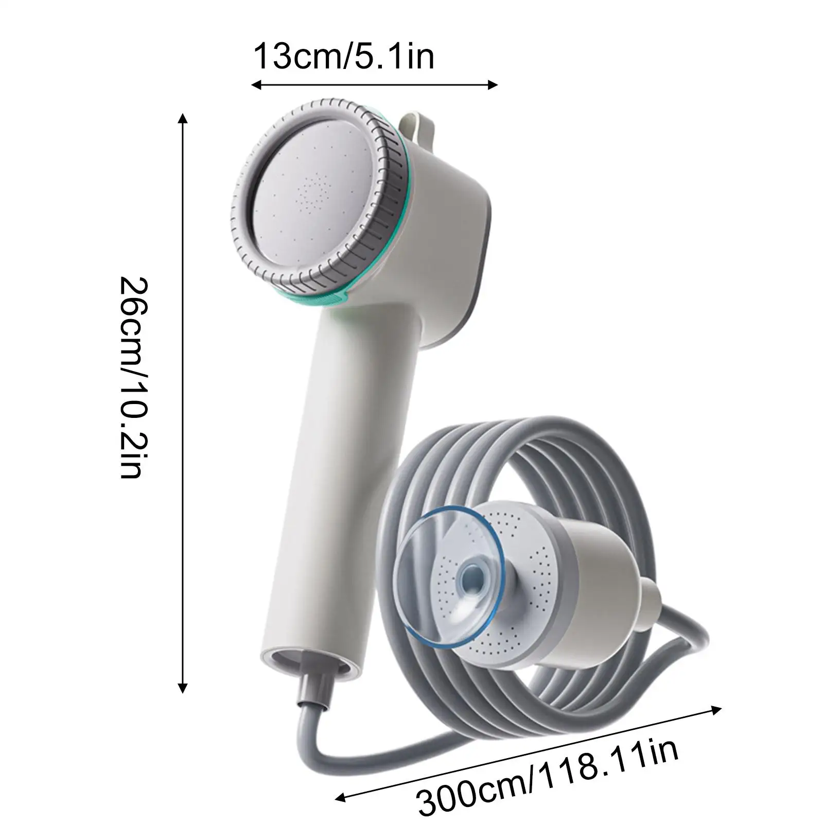 Portable Camping Shower 2 Modes Electric Bathing Spray With Suction Cup Portable Electric Lightweight Shower For RV Camping