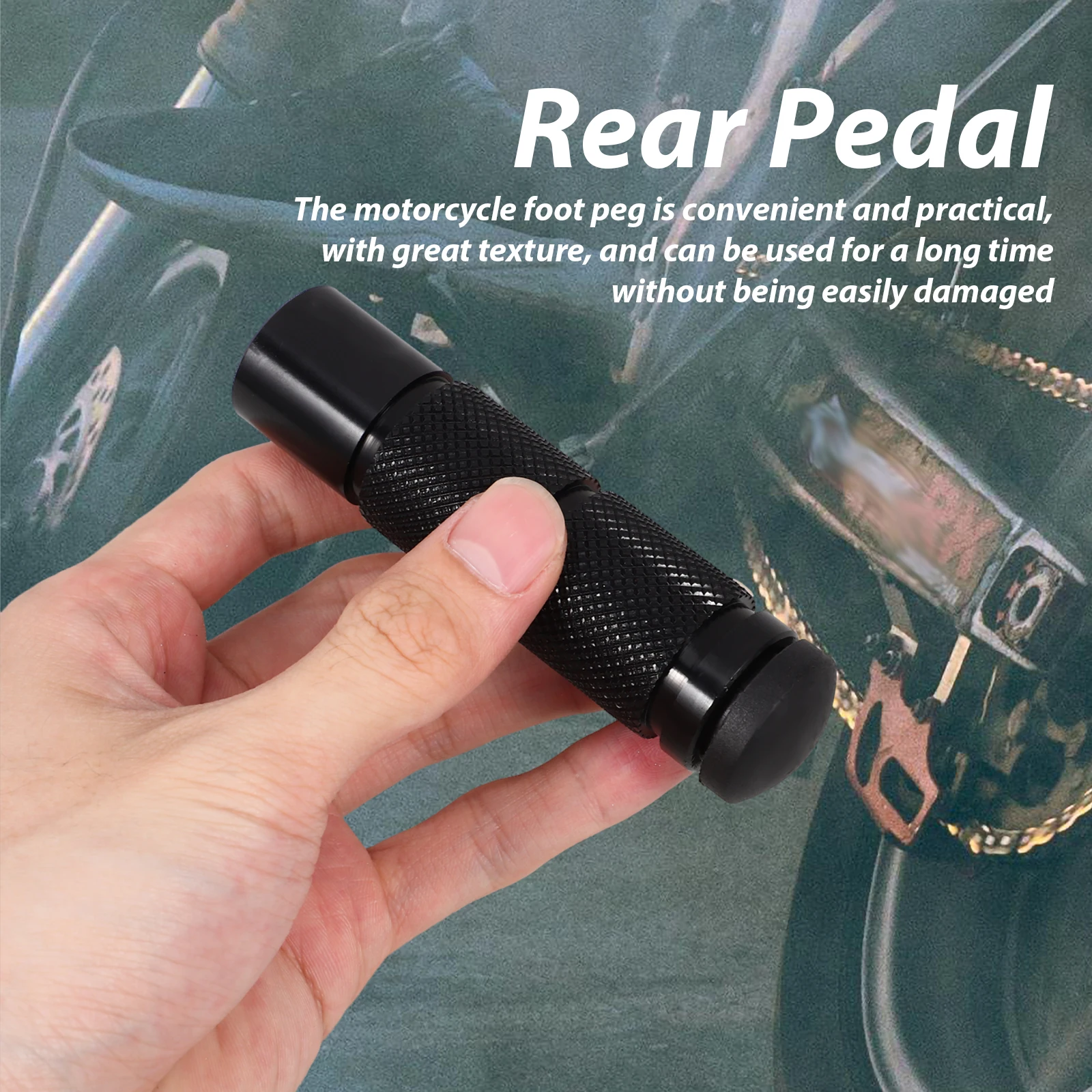

2 Pcs Rests Motorcycle Pedal Motorbike Foot Pegs Footstool Metal Man Rear Footboards