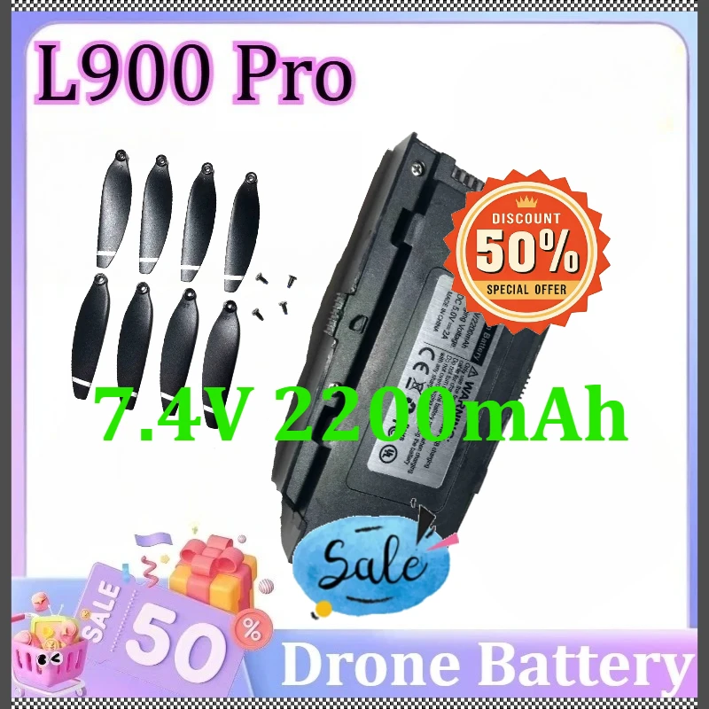 

L900 Pro Drone Battery Battery RC Quadcopter Drones Accessories Parts 7.4V 2200mAh L900PRO MAX