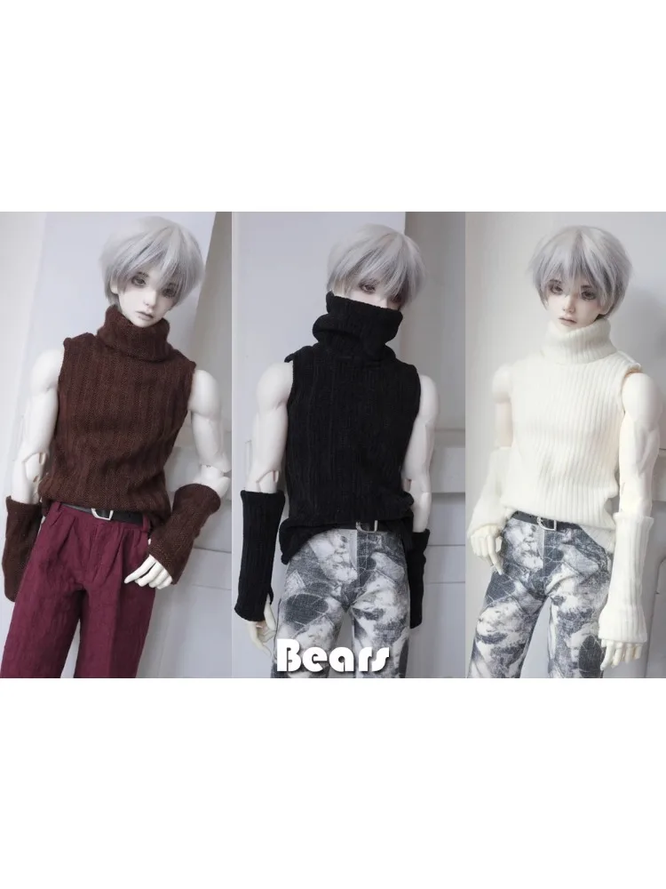 

Sleeveless Turtleneck Sweater And Oversleeves For BJD 1/4 1/3 70Uncle ID75 Doll Clothes B366