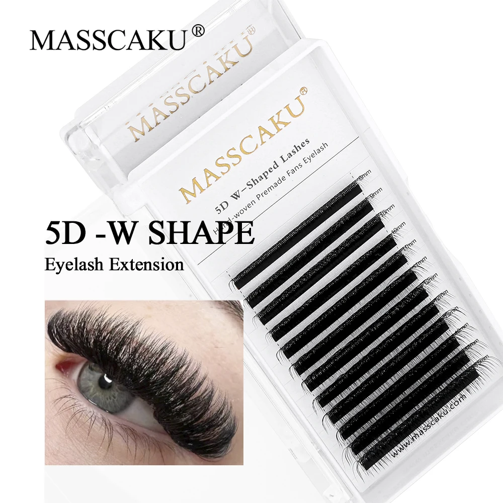 

Hot Sale 3D 4D 5D 6D W Premade Volume Fans Speed Eyelashes Extensions Natural Soft Light Full Dense W Shaped Lashes Wholesale