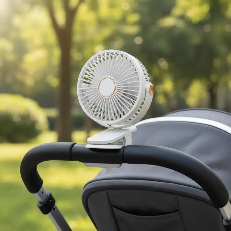 

SUSU Portable Mini 360°Flip USB Rechargeable Table Fan Clip-on Type Desk Fan Hanging Clip Fan Night Light Air Cooler Outdoor