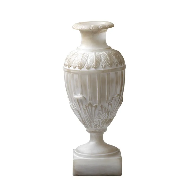 

Wabi Sa medieval style imitation jade high-end art flower ware ornament model house sales office living room entrance TV cabinet