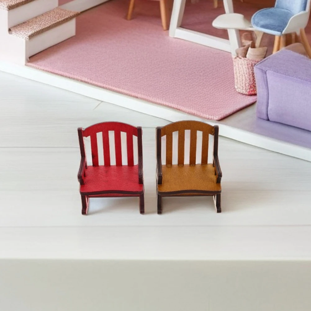 3pcs 미니어처 나무 독특한 디자인 현실적인 흔들림 기능 정교한 장인정신 인형집 가구 액세서리 요정용