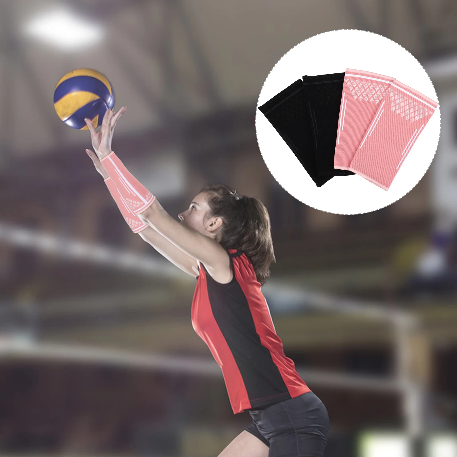 

2Pairs Volleyball Protection Sleeves Lightweight Elastic Forearm Covers for Volleyball Training Girls Boys Adults Sport Use