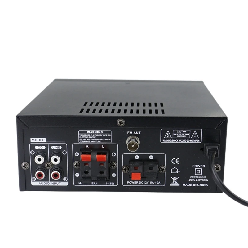 1200W 220V Bluetooth Amplificador Hifi Digital Amplifier 33BT Stereo LED Digital Audio Amplifier Aux FM Radio