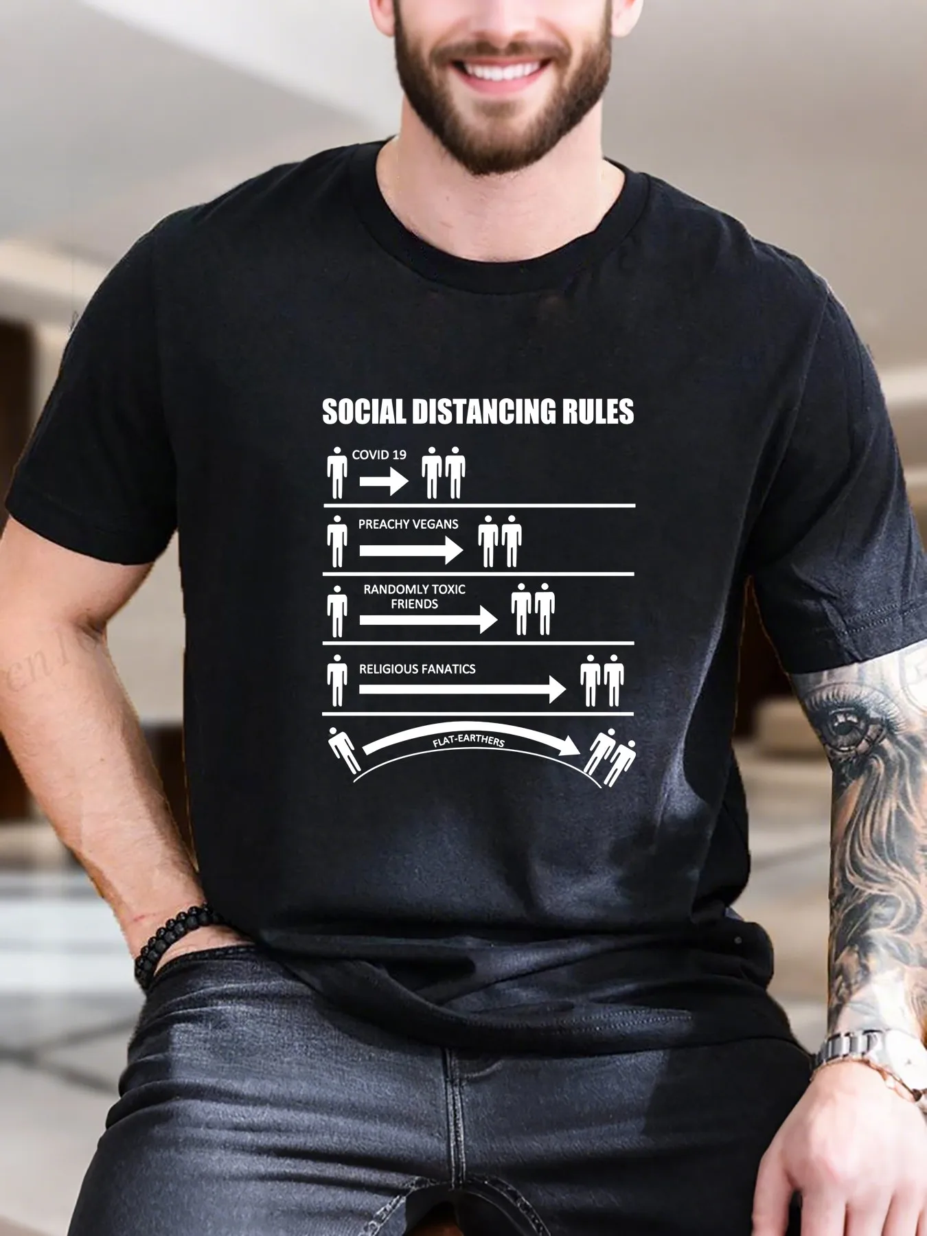 جديد وصول أزياء الرجال القطن المطبوعة تي شيرت العصرية حافلة وقف الجرافيك المحملة لينة تنفس القطن الخالص مثالية لارتداء عارضة