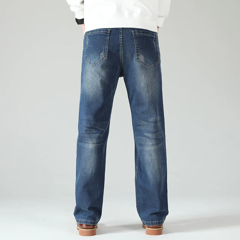 2025 Spring Autumn Brand New Quality Vintage Classic Wear Resistance Midweight Men's Straight Loose Denim Jeans Oversize Pants