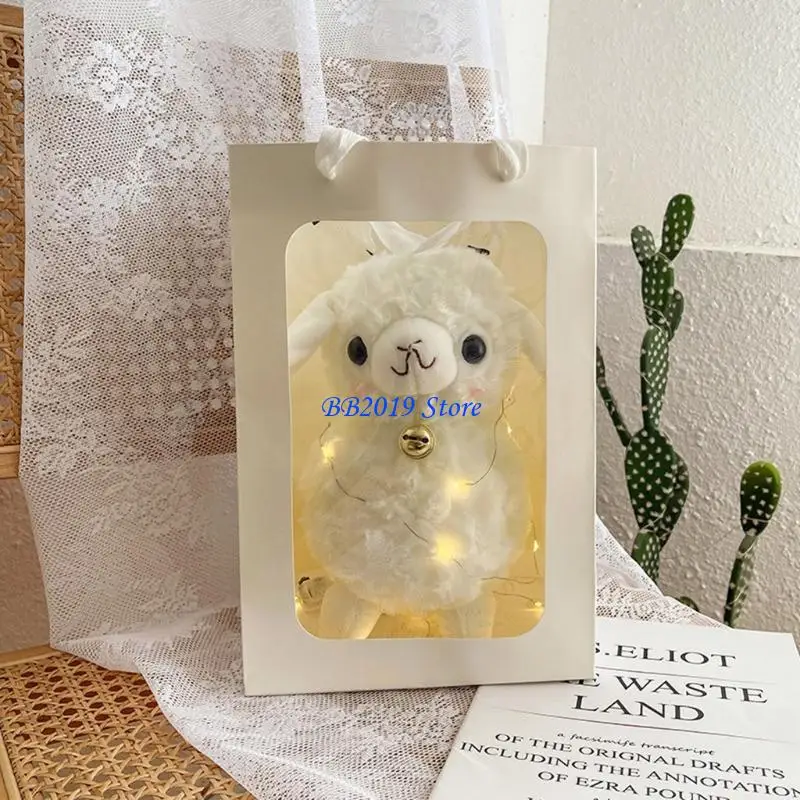 

Q0KB Cartoon Small Wool Plush Toy Sheep for Doll Couple Hug Presents Baby Sleep Pillo