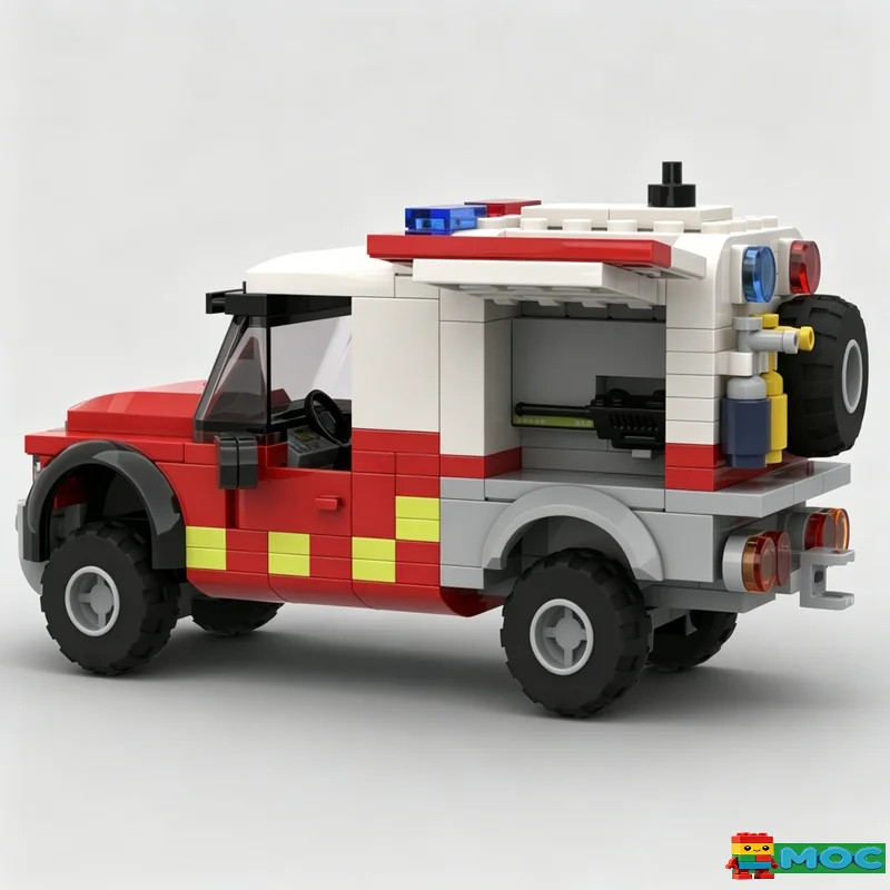 272PCS MOC Fire Service Duty Commander Car Model DIY Educational Building Blocks Assembly Toy Birthday Christmas Gift For funs