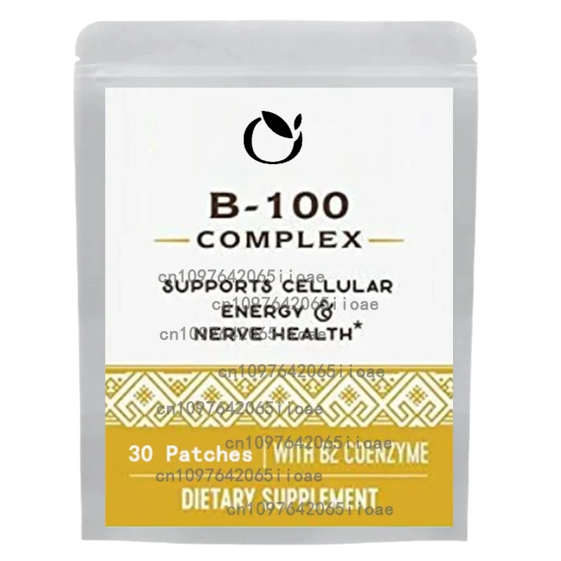

Complejo B-100 Vitamin B Complex Transdermal Patches All B Vitamins Folic Acid, Vitamin C Immune, Energy & Metabolism 30 Patches