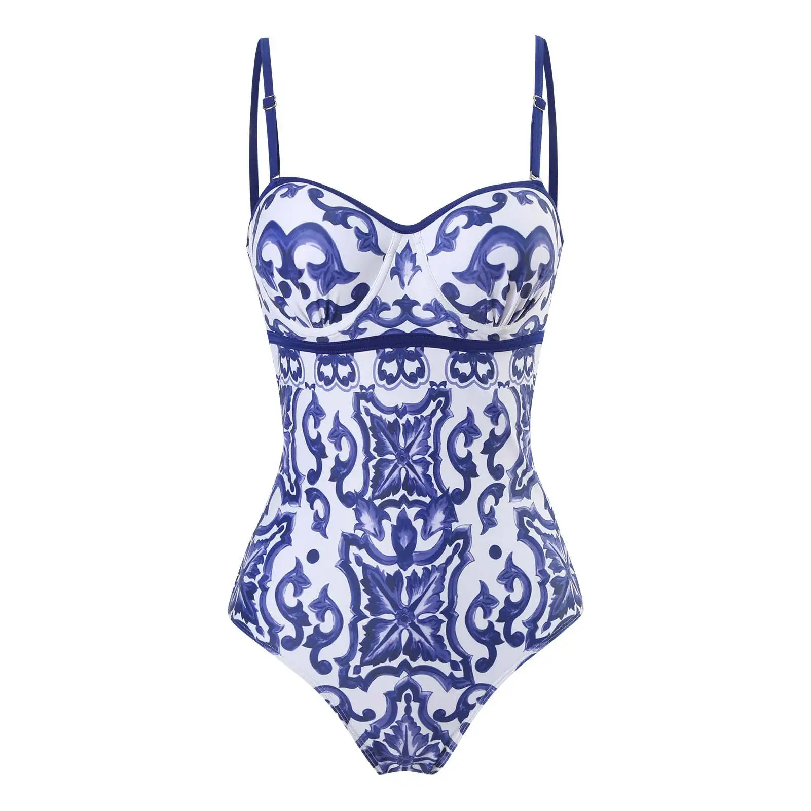2026 Printed Swimsuit Women One Piece With Beach Skirt Push Up Swimwear Bathers Bathing Suit Beachwear Swimming Summer Bodysuit