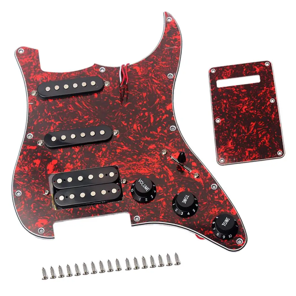 Electric Guitar Pickguard SSH Prewired Scratch Plate with Pickups Anti Scratch Plate for Strat Style Guitar